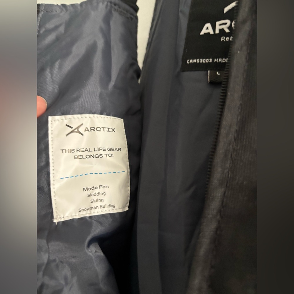 Arctix Kids Black Insulated Bib Overalls Size Large 14/16 - Picture 5 of 9